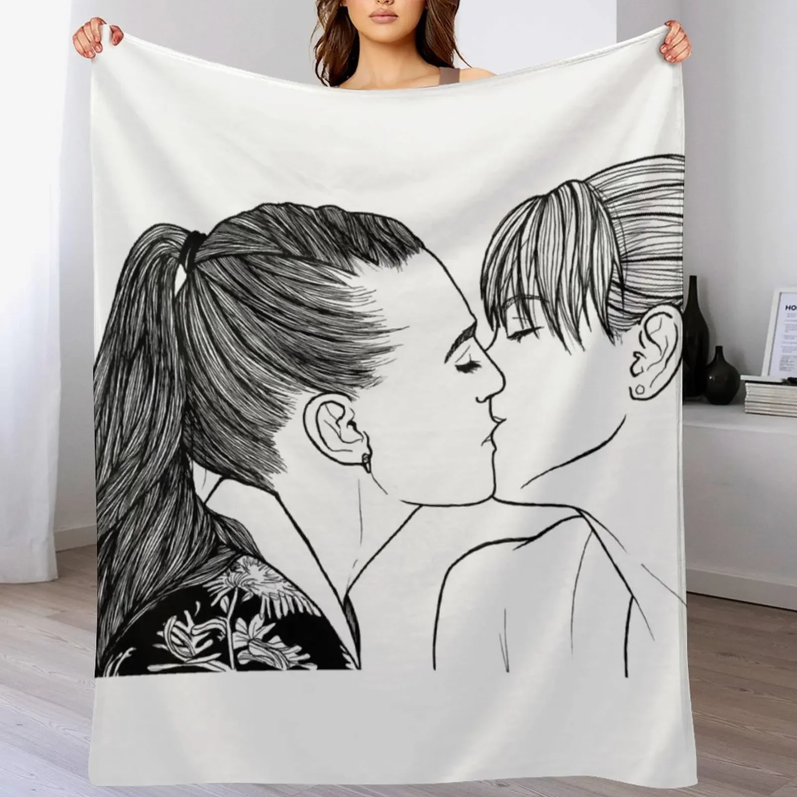 

Supercorp sweet kiss Throw Blanket Plaid on the sofa Luxury Throw warm winter Luxury Designer Blankets