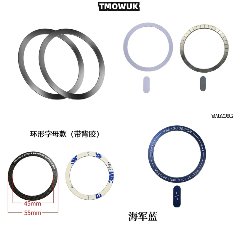 

For Xiaomi Redmi K40 K60 MIX Fold 2 3 4 Pro Ultra For Magsafe Metal Plate Ring Sticker Wireless Charger Base