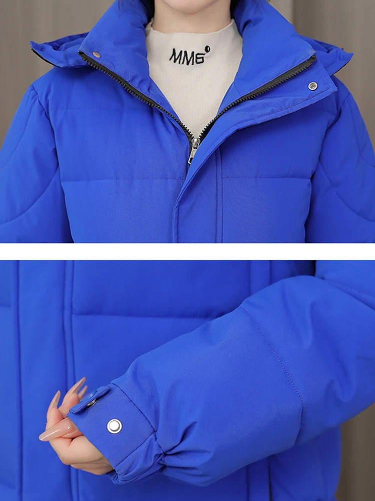 Parkas largas con capucha para mujer, chaquetas informales gruesas y súper cálidas, prendas de vestir de invierno, chaqueta holgada, novedad de 2023