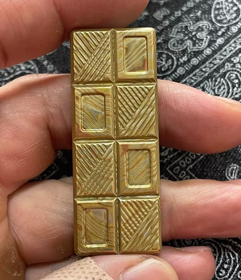 Used EDC 01EDC Weihua Chocolate 2.0 mokume Promotion fidget slider decompression toy