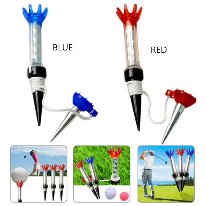 12Piece Golf Tees Unbreakable Plastic Magnetic 80 Mm Long Bulk Reusable Flexible Magnet Tee Lift Step