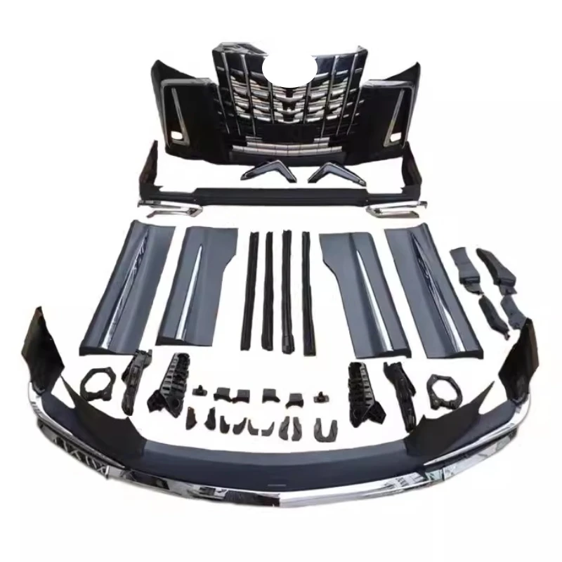 

Body Kit Front Bumper Grill Mask Assembly for Toyota Alphard modified Front Rear Lip Side Skirt Tail Throat Light