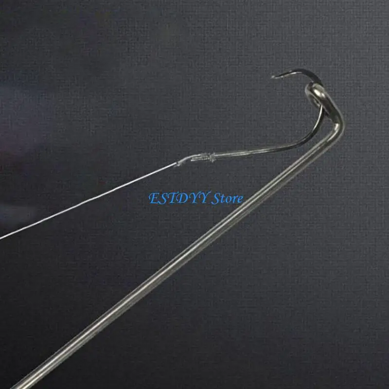 

G6DE Fishing Hook Remover Stainless Steel With Anti Lost Ring Extractor Anti Slip Han