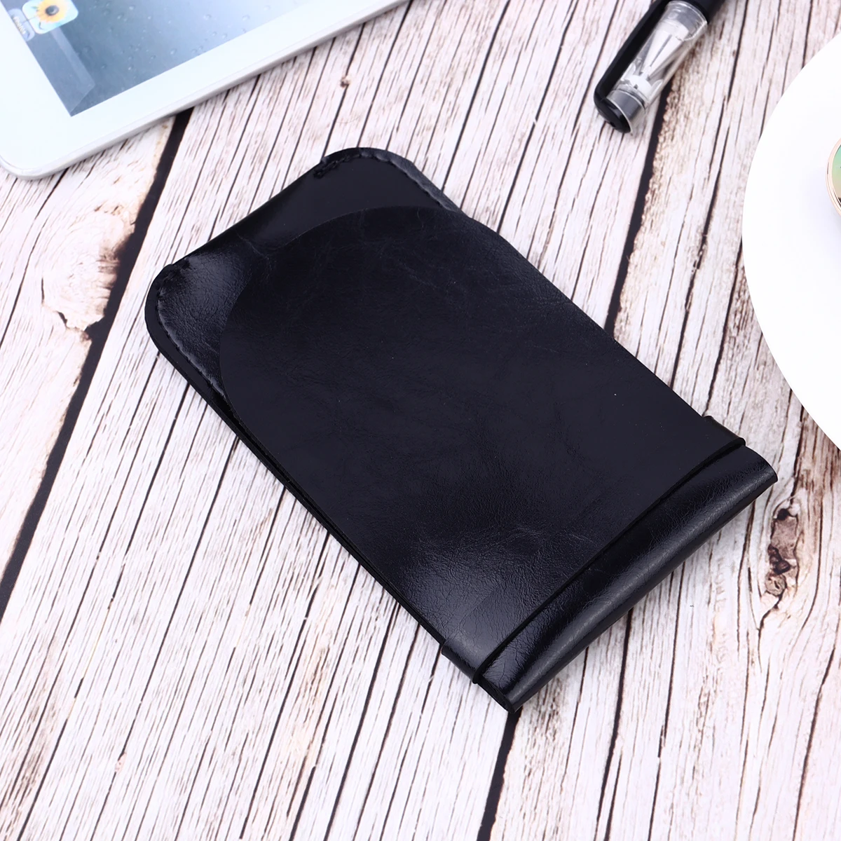 1pc Vintage Multi Pen Storage Bag Pouch Protective Sleeve Storage Bag For Home Office Pen Holder School Black