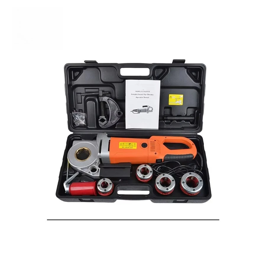 

【HOT】Clean Thread and Replace Die Head Quickly Plumbing Tools Portable Electric Pipe Threading Machine