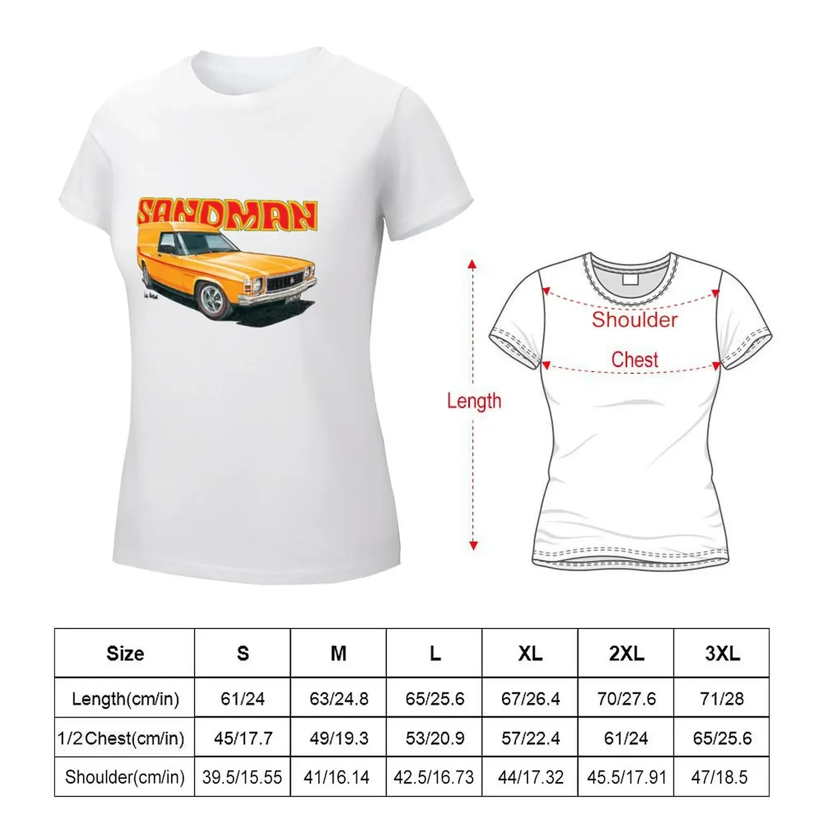 Holden HX Sandman Panelvan Design T-shirt summer top lady clothes vintage clothes Women t-shirts