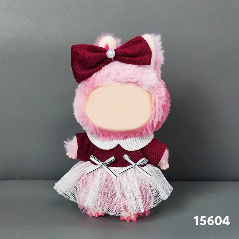 Pop Kleding Outfit Accessoires Voor Korea Kpop Exo 15-17 cm Labubu Idol Poppen 10 cm cotoon pop T-shirt denim shorts set Kleding