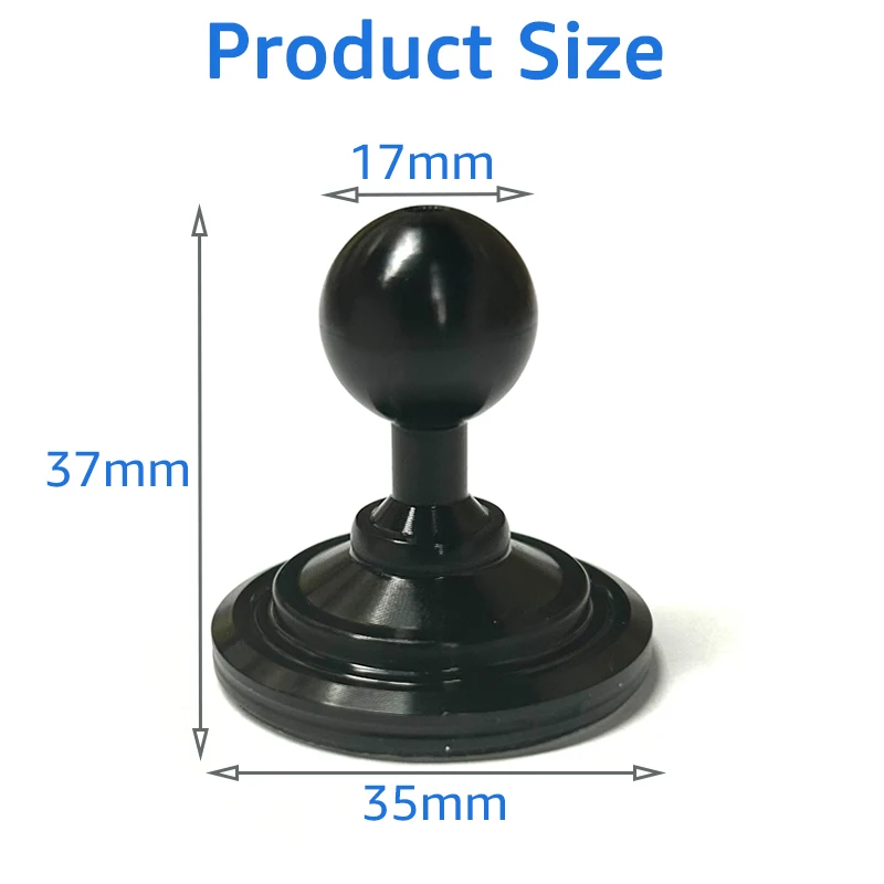 차량용 대시보드 휴대폰 거치대, 17mm 볼 헤드 베이스, 알루미늄 합금 스티커 베이스, 휴대폰 마운트 GPS 브래킷 액세서리