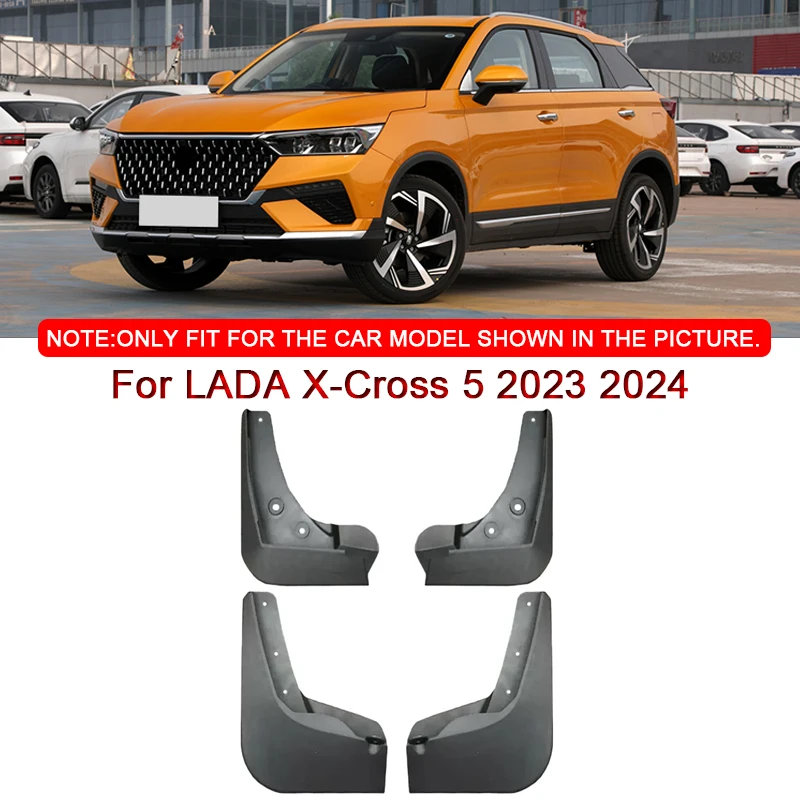 

For LADA X-Cross 5 2023 2024 Car Styling ABS Mud Flaps Splash Guard Mudguards Protect MudFlap Front Rear Fender Auto Accessories