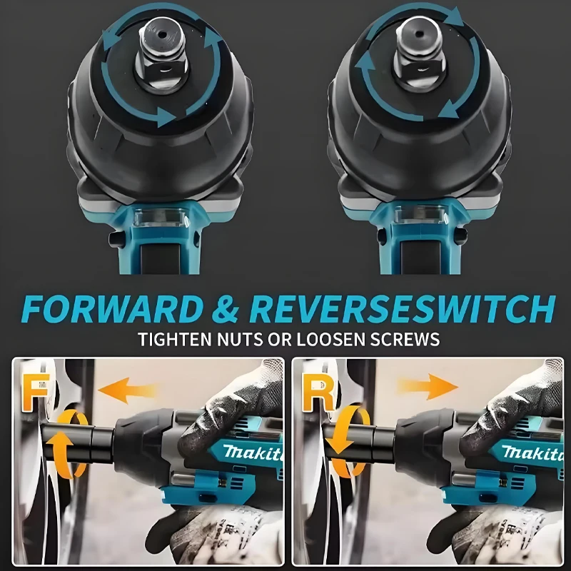 

MakitaDTW700 NEW Brushless Electric Wrench High Torque 18V Cordless Drill Screwdriver Rechargeable Electric Tools Torque Wrench