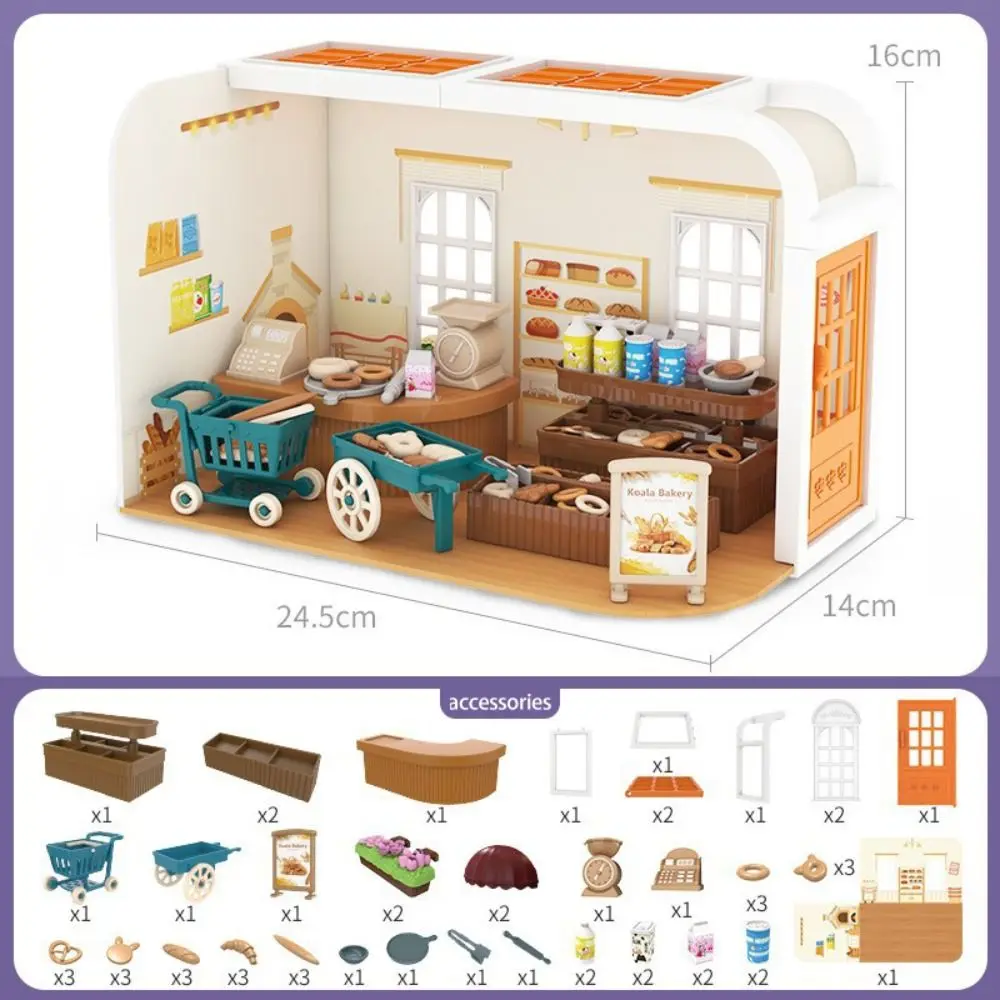 ห้องครัวเฟอร์นิเจอร์บ้านตุ๊กตา Miniature ของเล่นฉาก Miniature รายการตุ๊กตาอุปกรณ์เสริม Miniature เฟอร์นิเจอร์