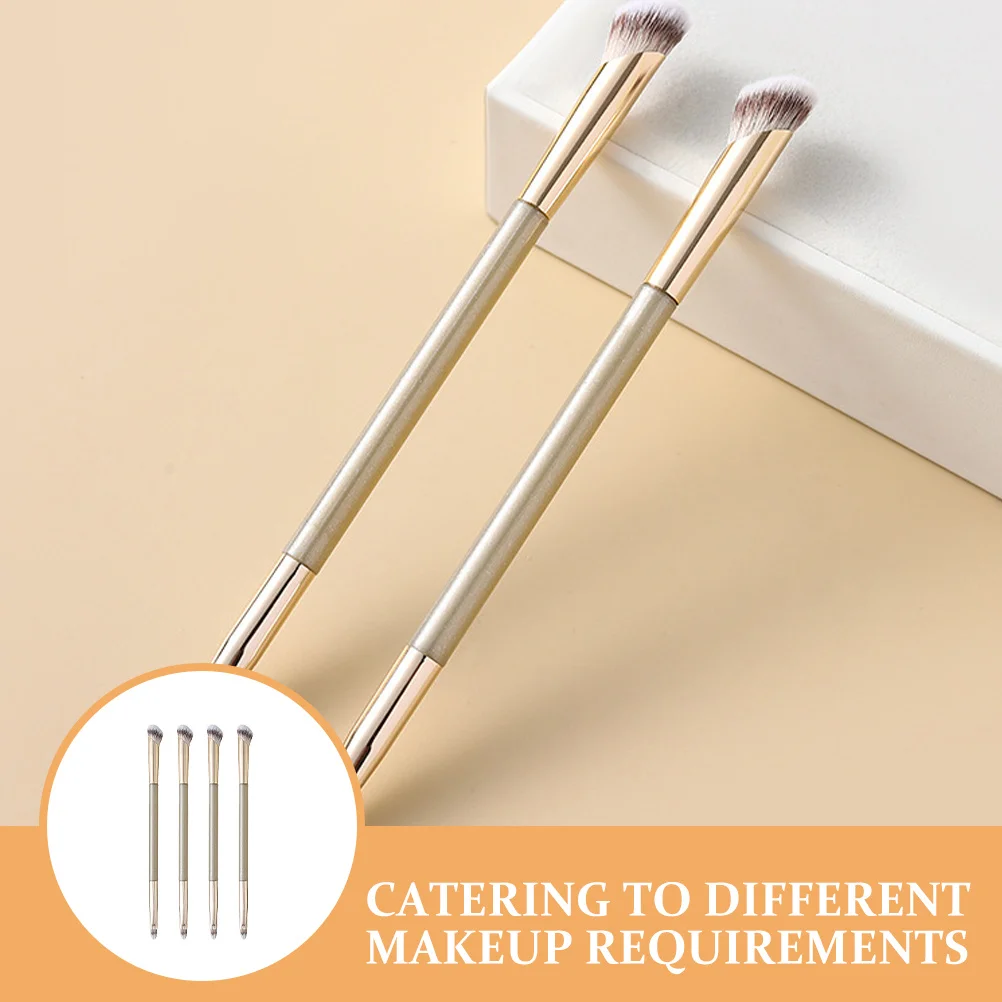 4-teiliges Dual-End-Make-up-Pinsel-Set für Concealer, Kontur, Augen, Nase, Rouge, Textmarker, Reise-Make-up-Tools, Rouge-Pinsel