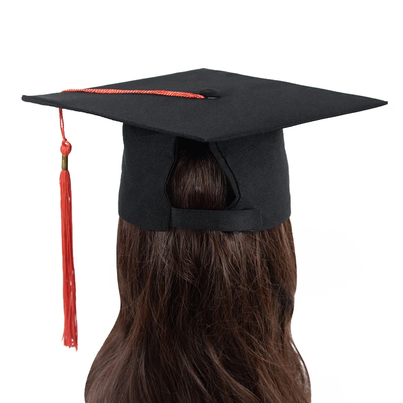 1Pc Black Matte Graduation Cap with Tassel for High School College & Bachelor Master Adjustable Unisex Graduation Cap