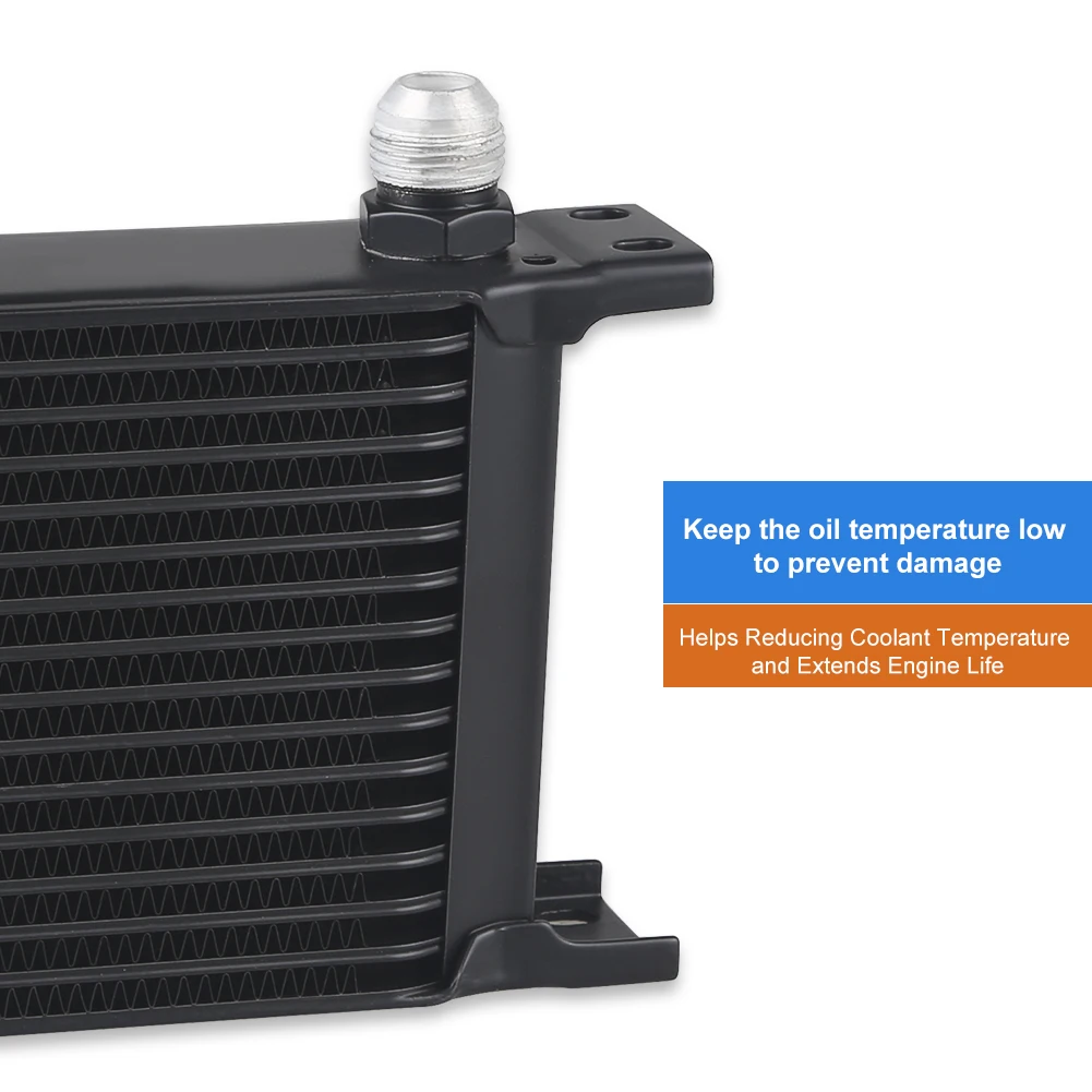 Enfriador de aceite Universal de AN10-10AN de 16 filas, adaptador 6AN 8AN, enfriador de aceite de transmisión de motor Universal para SKSRQ 0060421