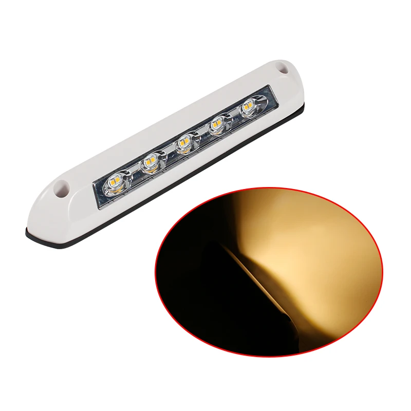 Acessórios para motorhome 12V / 24V 8w Luz para varanda de motorhome à prova d'água Luz de diodo emissor de luz externa