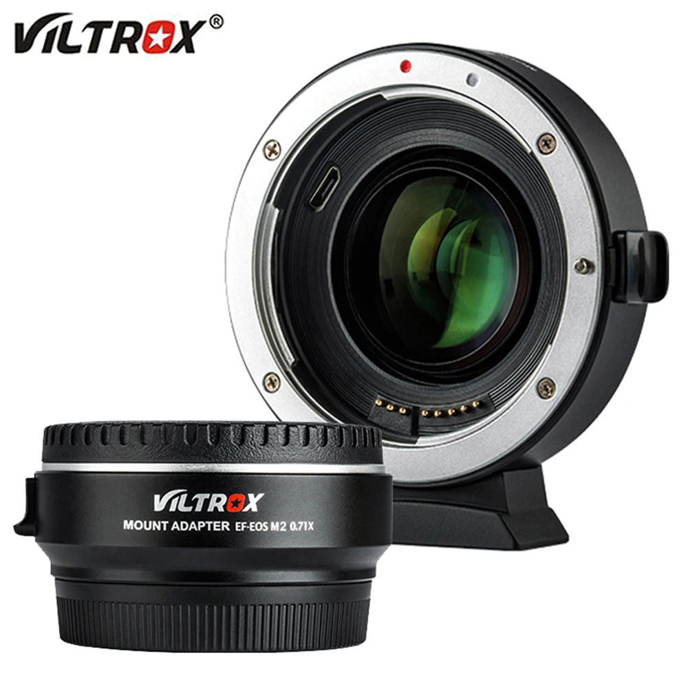 

Viltrox EF-EOS M/M2 AF Lens Adapter Auto Focus 0.71X Reducer Speed Booster Mount for Canon EF to EOS M Camera M5 M6 M10 M50 M100