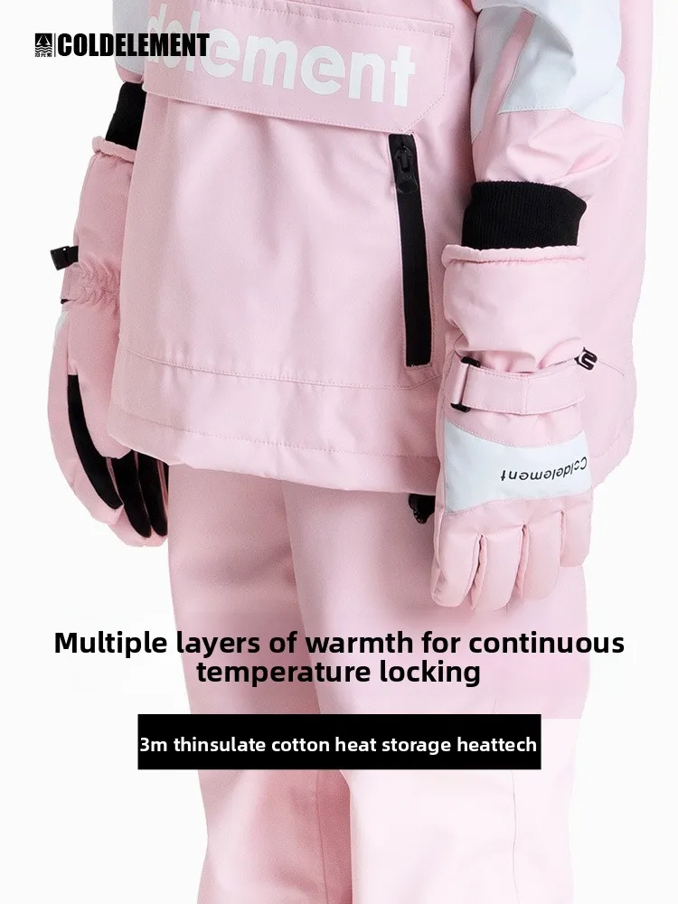 

Warm Outdoor Winter Anti-Slip, Multi-Color Five-Finger Children'S Ski Gloves Children'S Ski Gloves For Boys And Girls