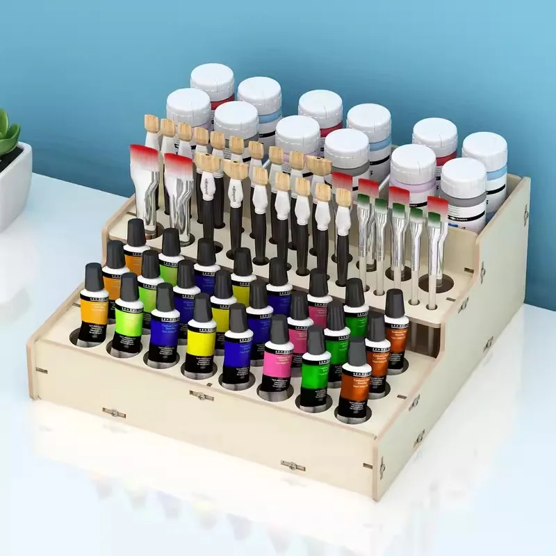 Leather Craft Tools Holder Model Paint Organizer Multi-layer Paint Rack Stand Pigment Rack DIY Pigments Shelf for Organizing Use