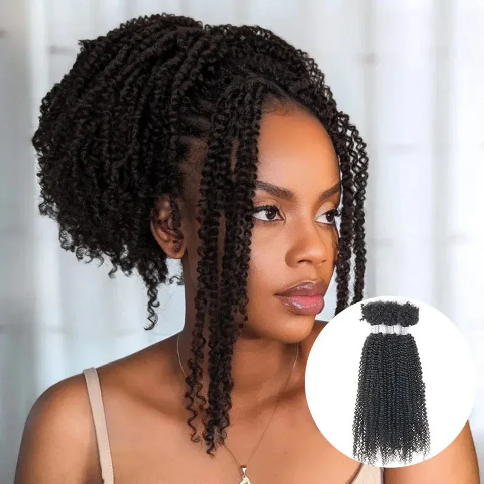 Peruaans Afro Kinky V Bulk Qvr Ombre Bruin Kinky Krullend Haar voor Twist Gehaakt Vlechthaar # 27 # 30 100% Remy menselijk bulkhaar