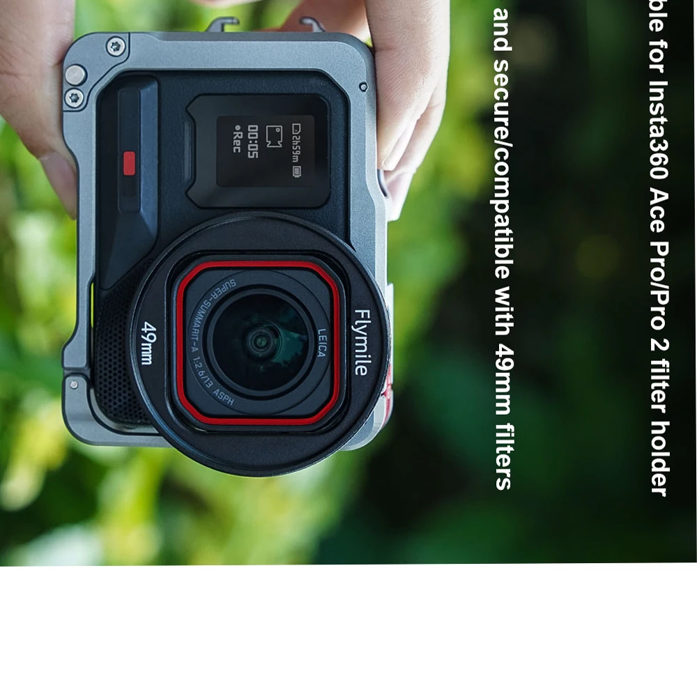 

for Insta360 Ace Pro 2 Filter Holder Bracket, Metal Filter Holder Protective Frame Compatible with 49mm Filters Accessories