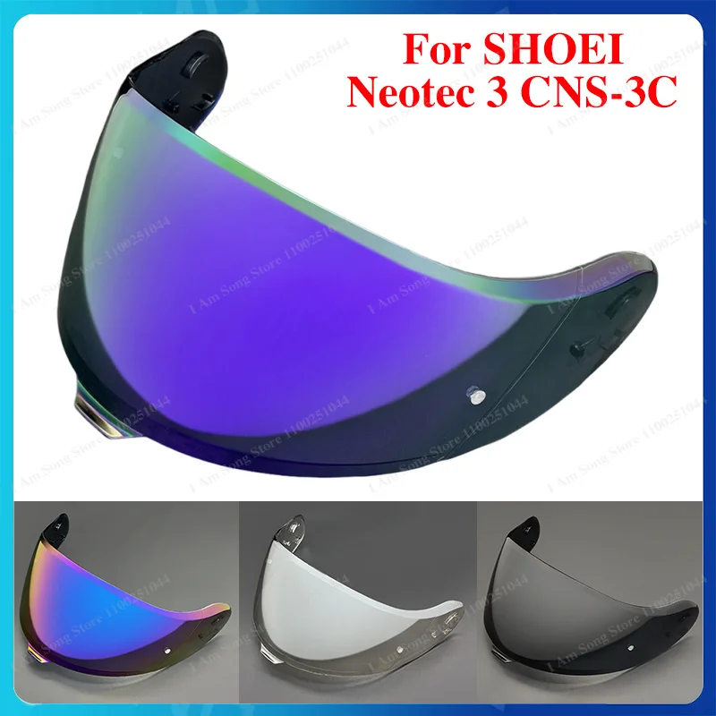Motorcycle Helmet Lens For SHOEI Neotec 3 CNS-3C Anti-UV Dustproof Windproof Anti-UV Helmet Visor Replacement Helmet Visors