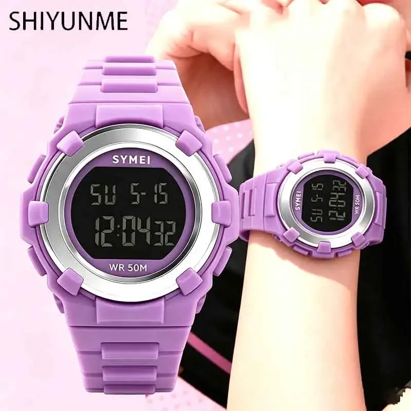 SHIYUNME Fashion Trend Woman Sports Digital Watches Waterproof LED Multifunction Teenagers Student Watch Relogio Feminino