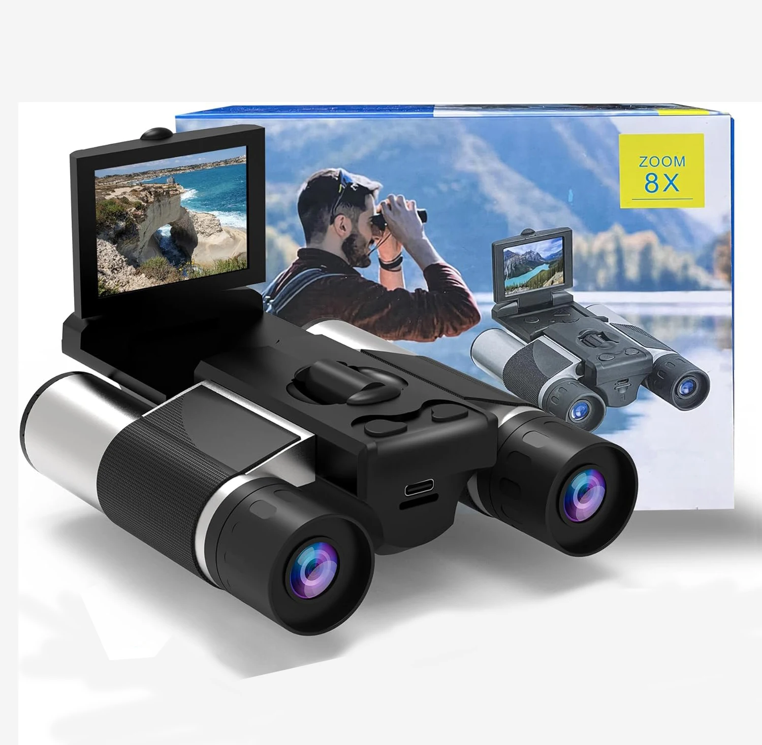 Dt10 Camera En Video Verrekijker Zwart Hd Krachtig, Geschikt Voor Home Video Outdoor Camping Jacht Vogels Kijken