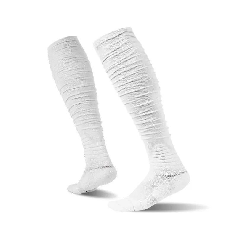 Rugby Pile Socks NFL Knee Length Football Socks for Men with Free Pilling, Anti Slip Ankle Protection, Thickened Towel Bottom