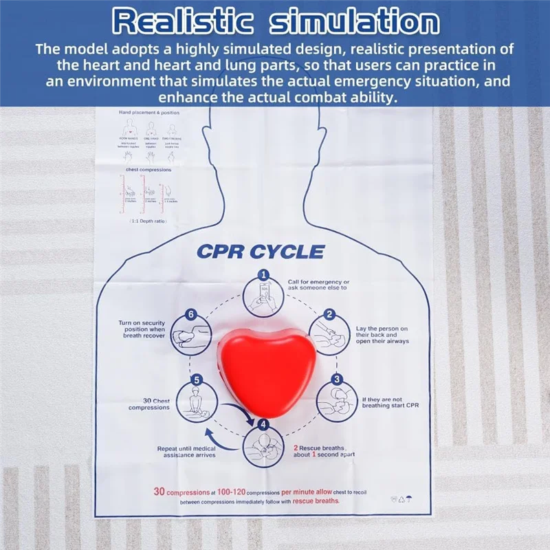 

Practical-CPR-Training Model,CPR-Saver Training Kit,CPR Compression First-Aid Training Tool,Hands Only CPR-Trainer