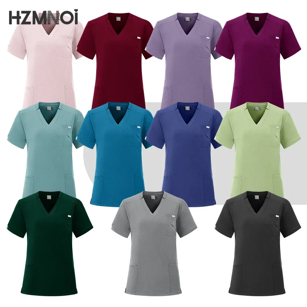 جودة عالية رائجة البيع زي المستشفى بالجملة بلوزات وسراويل الطبية النساء التمريض الدعك الزي الرسمي مجموعات الملحقات الطبية