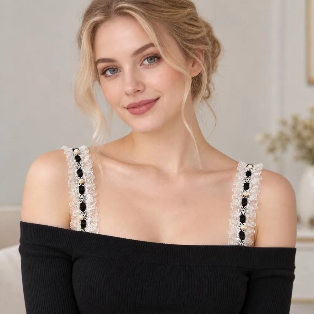Fashion Adjustable Lace Bra Straps Sweet Flowers Anti-slip Shoulder Straps Removable Elastic Bra Strap Wedding Party