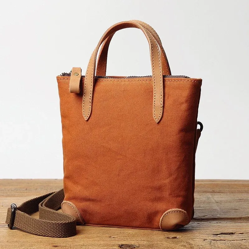 casual-mini-canvas-phone-bag-for-women-color-block-top-layer-crazy-horse-leather-splicing-zipper-crossbody-shoulder-square-purse