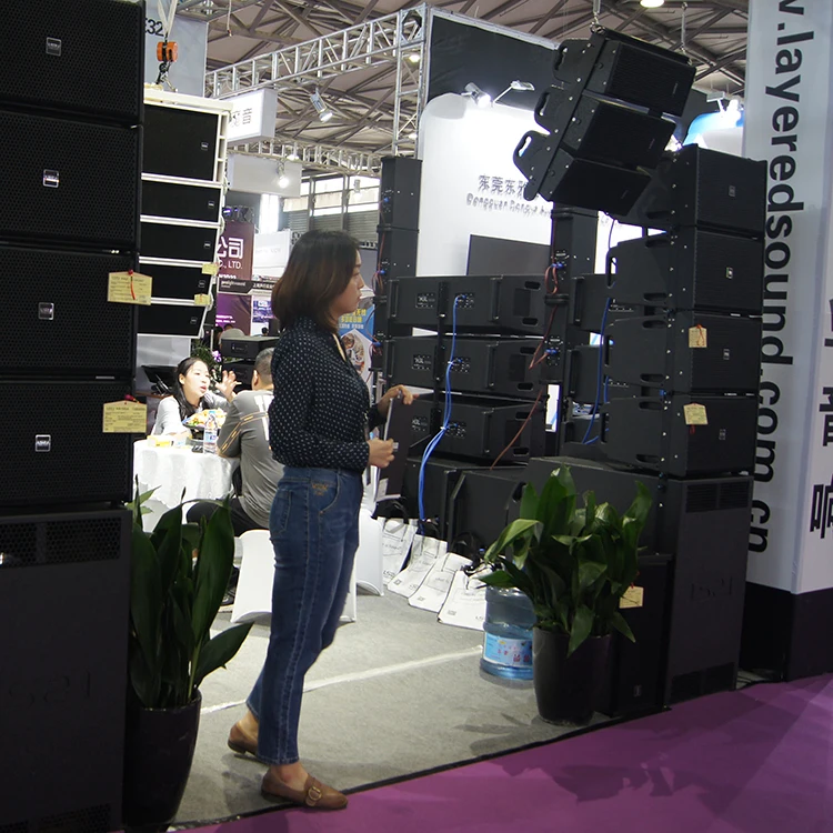 LV502 dj with bass power amplifiers church speaker set up stage system powered line array sound
