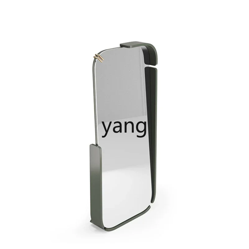 Yjqa Full-Length Mirror Household Stainless Steel Narrow Frame Bedroom High-End Square Floor Mirror