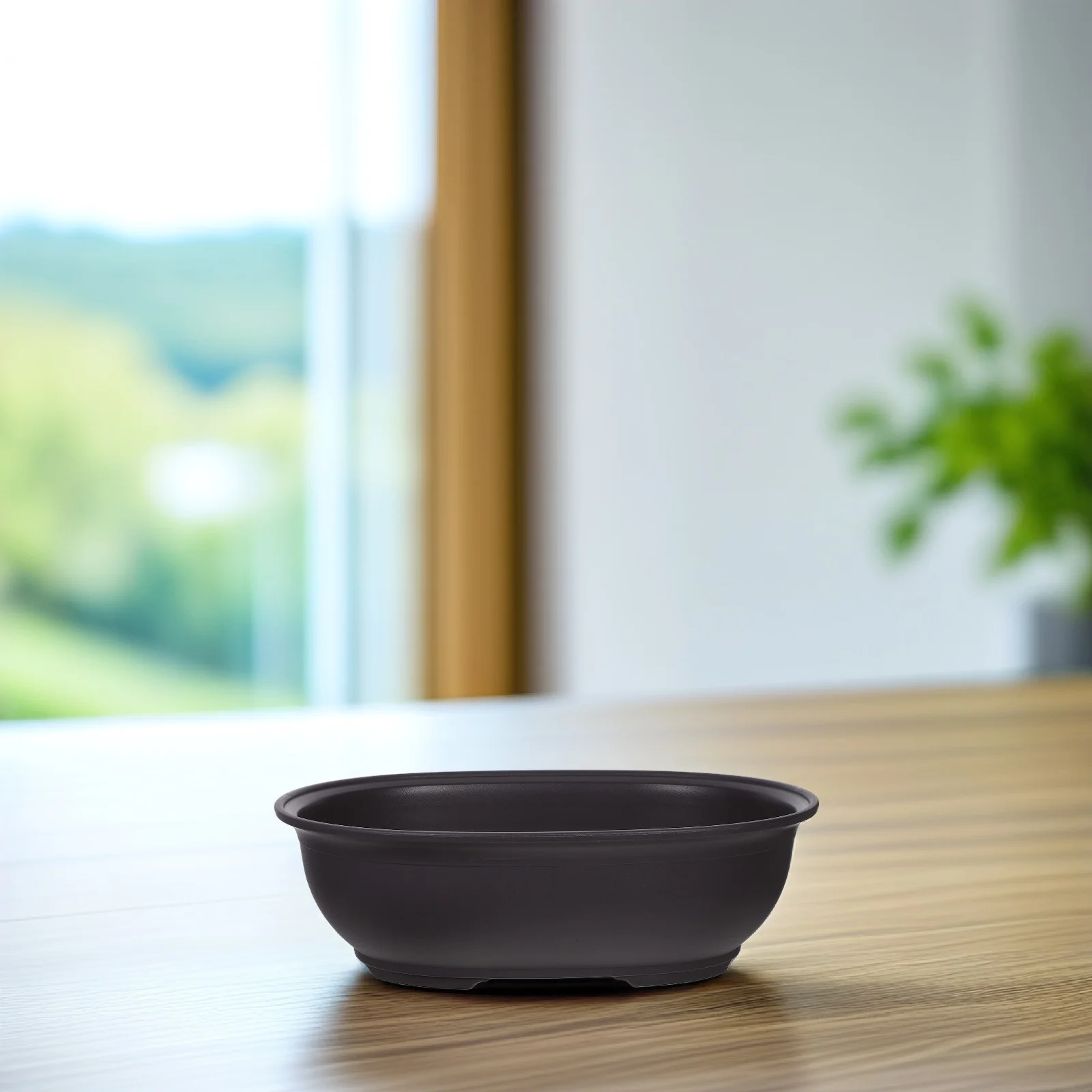 

1 set Oval Plant Pot Plastic Planter Pots Flower Plants Nursery Outdoor Garden Bonsai Saucer Container Decor