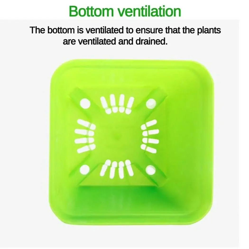Pot Flowerpots Plastic Vegetable Decoration Office With Tray 15pcs Colorful Flower Plant High Quality Brand New