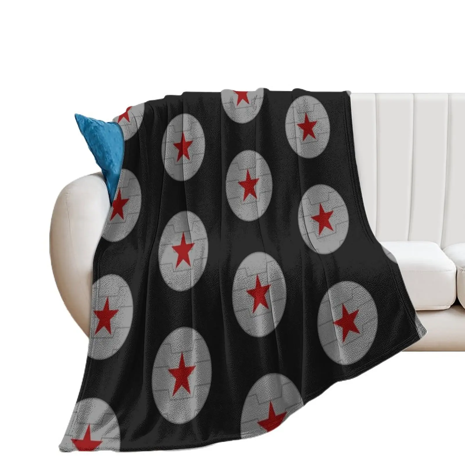 Winter soldier emblem Throw Blanket Soft Plush Plaid Giant Sofa Blankets