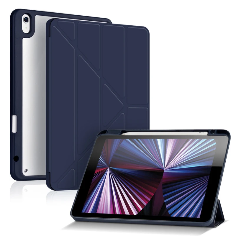 

Smart Case For iPad Air 11 2024 Pro 13 12 10.2 Air 4 5 10.9 10th 9th 9.7 5th 6th PU Leather Silicon Transparent Cover Mini 6