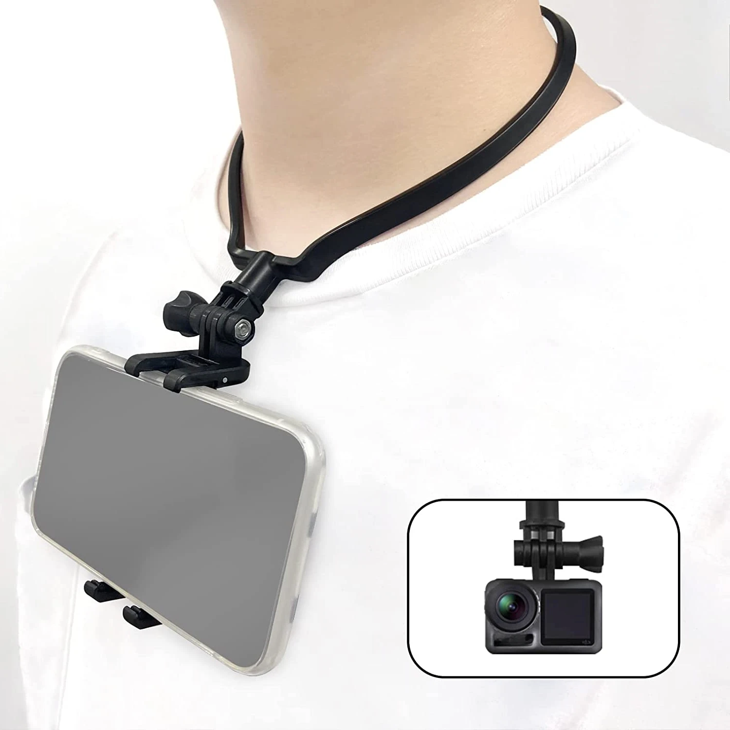 Hold Mount Lanyard Strap for GoPro Hero 12 11 10 9 8 7 6 5 4 3 Insta360 DJI Osmo Action Camera Smartphone Mounts Video Bracket