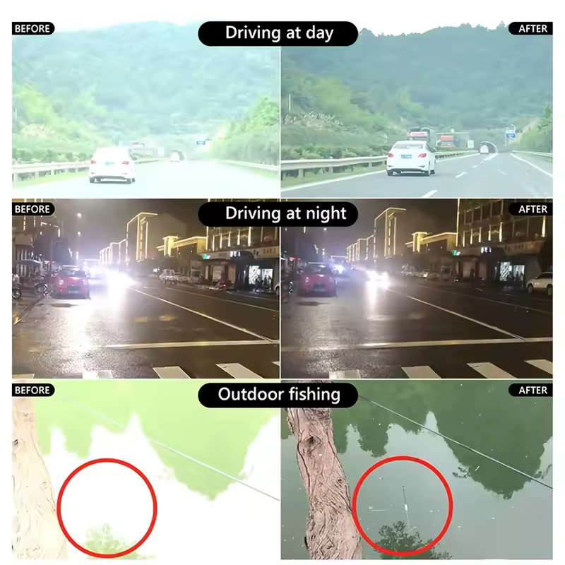 Square Yellow Night Vision Anti-Glare Goggles for Men Women Driving Fishing Beach Sunglasses UV Protection Polycarbonate Glasses - Image 5