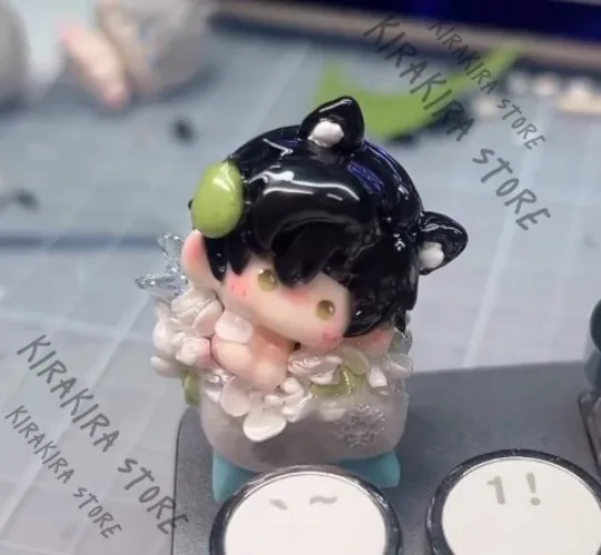 

Love and Deepspace Zayne Cosplay Hand-made Clay Figures Custom-made cross shaft Keycaps Q Version Garage Kits Handcraft Ornament