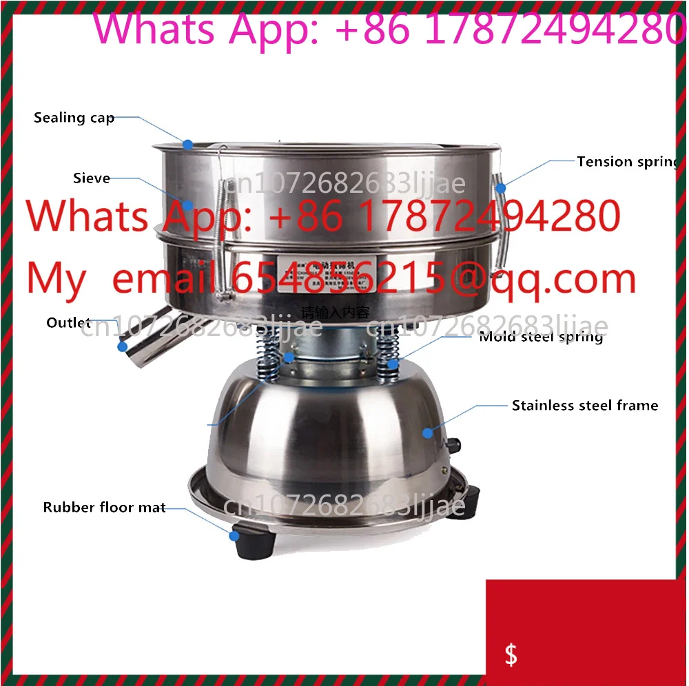 ibrating Screen Powder Screening Sifting hine Stainless Steel Powder Siee hine Mesh Optional Siee Height 10 CM