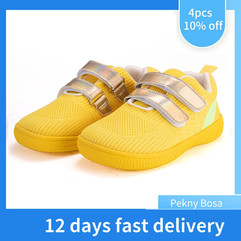 PEKNY BOSA-zapatos descalzos para niño y niña, zapatillas informales transpirables de suela suave, para primavera y verano, 25-35