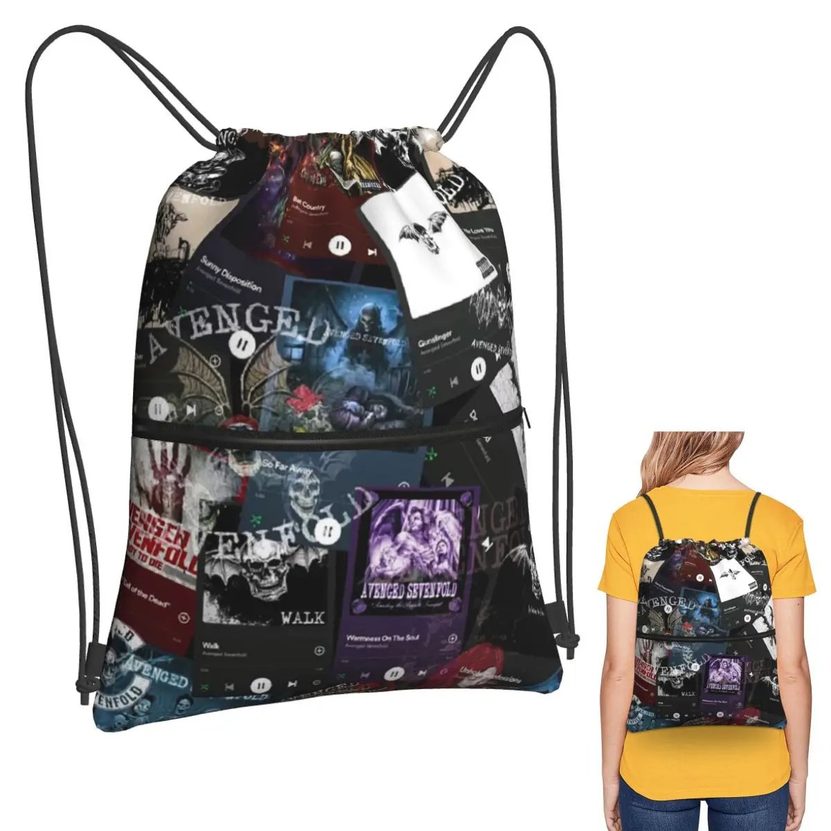 حقائب ظهر انتقيمة سبعة أضعاف متعددة الوظائف محمولة برباط حقيبة رياضية حقائب كتب للمدرسة للرجال والنساء #1