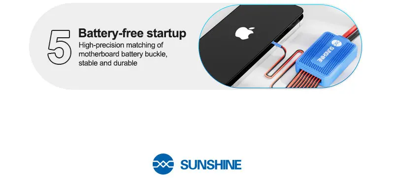 SUNSHINE SS-905K IP6G-16PM Serie Silikon-Stromkabel, flexibel, FPC, weicher Flex, batterielos, schnelles Einschalten, Reparaturwerkzeuge – Detail 5