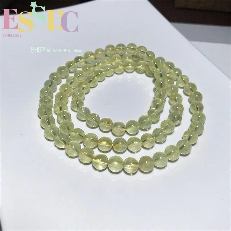 Natural  Round  Men and Women 108 Beads Prehnite Rosary Bracelet Jewelry Wholesale