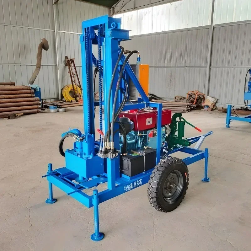 Hot Small Portable 25Hp Diesel Water Well Drilling Rig Machine for Sale 50m Water Well Drilling Rig Drill Rig for Water Well