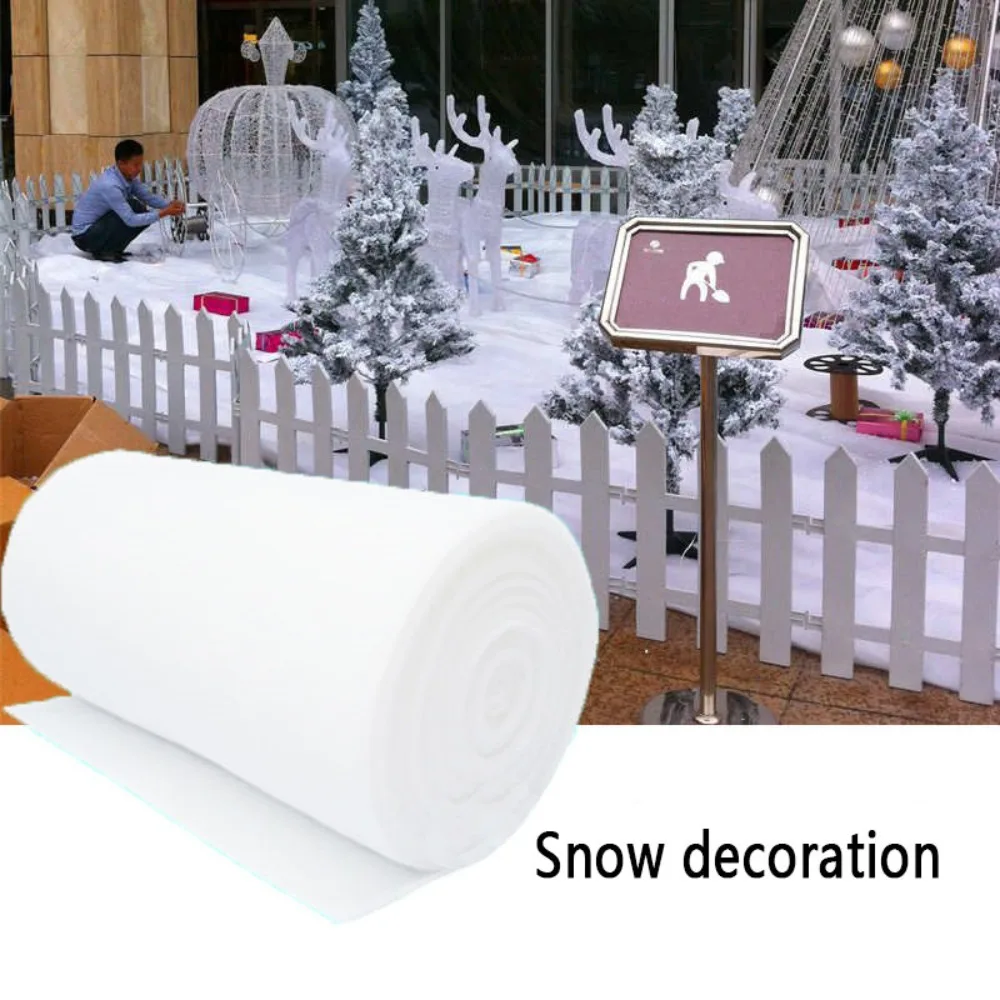 New Artificial Cotton Christmas Snow Cover Blanket 80*240CM Simulation Fake Snow Carpet Snowflakes DIY Christmas Tree Backdrop