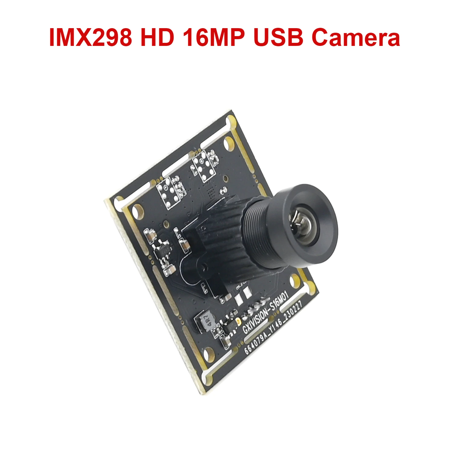 GXIVISION IMX298 16MP USB Camera Module HD 4656x3496 10fps,For High-speed Scanner,Wide-Angle,Windows Android Linux,Drive Free