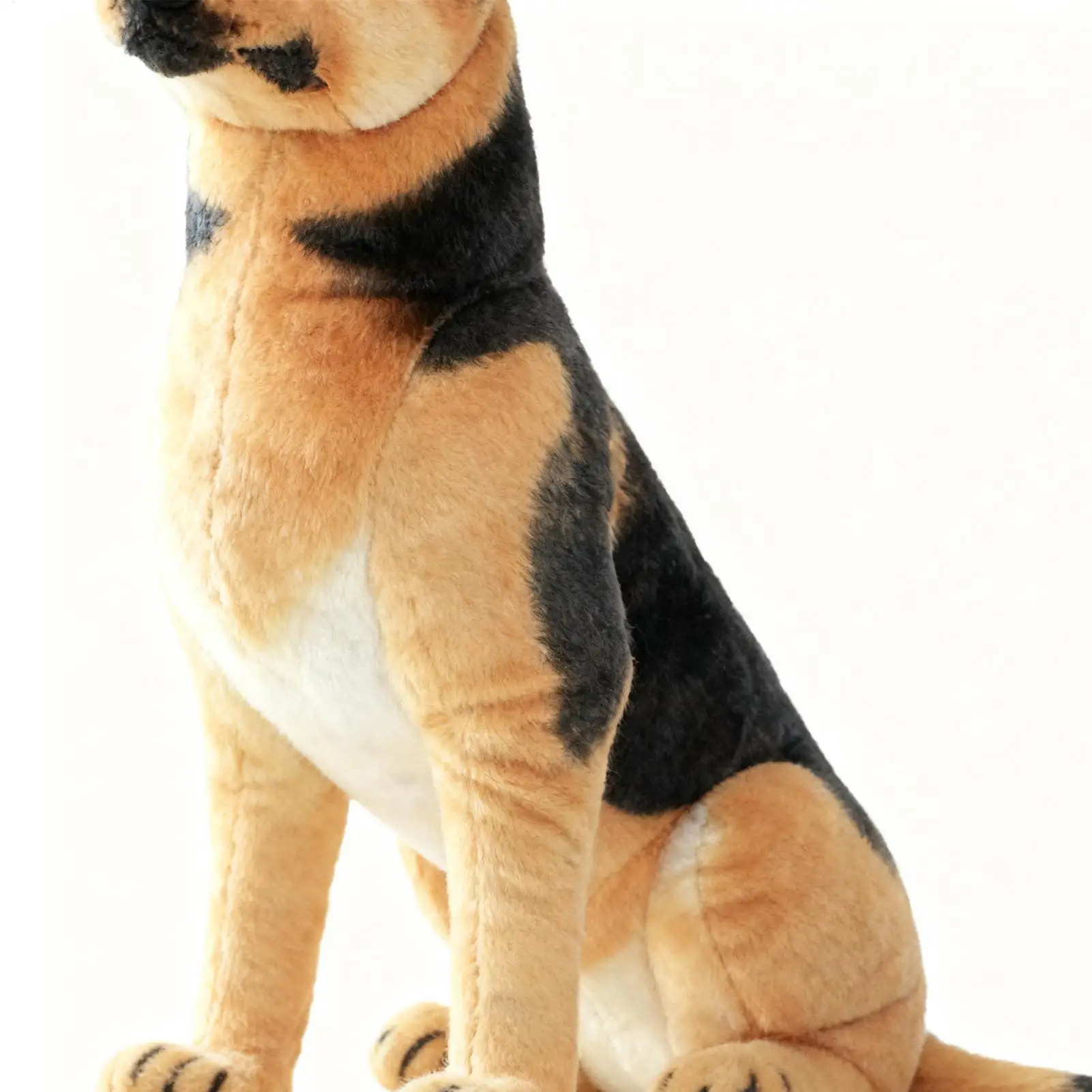 وسادة محشوة على شكل كلب واقعي ناعمة للجلوس على شكل كلب حيواني محشو لأصدقاء العائلة والأولاد والبنات في المنزل وعيد الميلاد وعيد الميلاد في الأماكن المغلقة #2